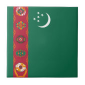 Turkmenistan Flag Ceramic Tile Tegeltje (Voorkant)