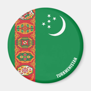 Turkmenistan Flag Charming Patriottic Magneet