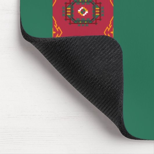 Turkmenistan Flag Mousepad Muismat (Hoek)
