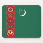 Turkmenistan Flag Mousepad Muismat (Voorkant)