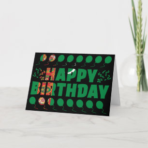 Turkmenistan Flag Patriotic Birthday Kaart