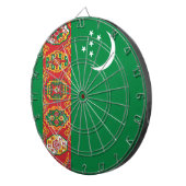 Turkmenistan Flag (Turkmenia) Dartbord (Voorkant Rechts)
