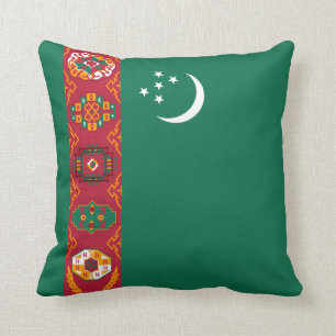 Turkmenistan Flag x Flag Pillow Kussen