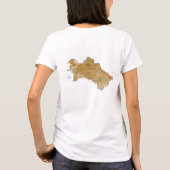 Turkmenistan Flag x Map T-Shirt (Achterkant)