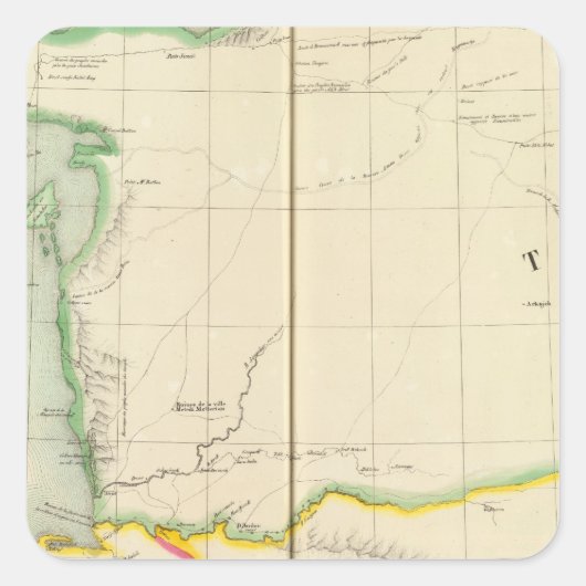 Turkmenistan Iran 53 Vierkante Sticker (Voorkant)