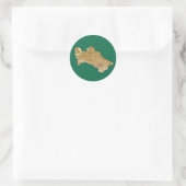 Turkmenistan Kaart Sticker (Tas)