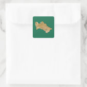 Turkmenistan Kaart Sticker (Tas)