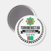 Turkmenistan Magneet (Voorkant / Achterkant)