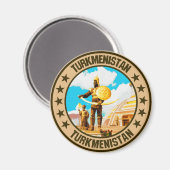 Turkmenistan Magneet (Voorkant / Achterkant)