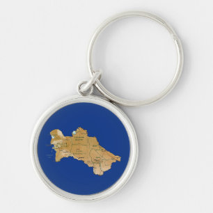 Turkmenistan Map Sleutelhanger