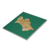 Turkmenistan Map Tile Tegeltje (Zijkant)