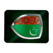 Turkmenistan Metallic Embleem Magneet (Horizontaal)