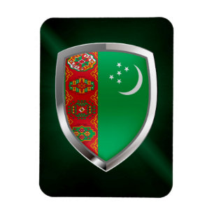 Turkmenistan Metallic Embleem Magneet