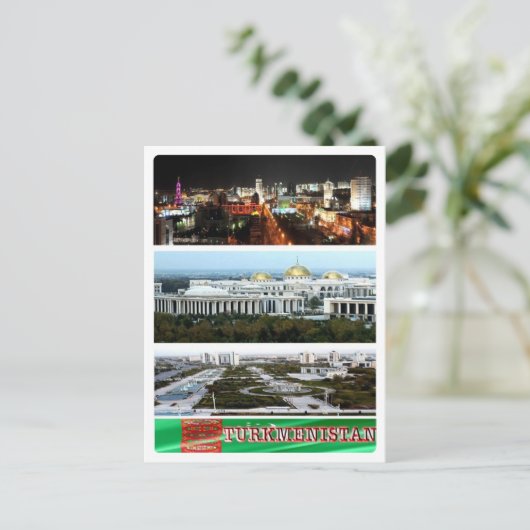 Turkmenistan - Mozaïek - Briefkaart (Staand voorkant)