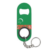 Turkmenistan National Flag Patriotic Mini Flessenopener (Achterkant)