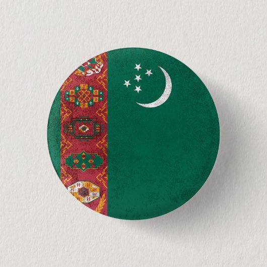 Turkmenistan Ronde Button 3,2 Cm (Voorkant)