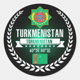 Turkmenistan Ronde Sticker