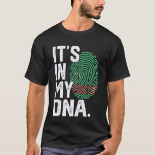 Turkmenistan Roots Vlag Vingerafdruk Grafisch Patr T-shirt