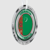 Turkmenistan Round Embleem Ornament (voorkant)