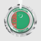 Turkmenistan Round Embleem Ornament (achterkant)