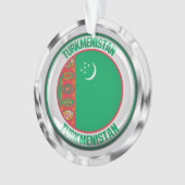 Turkmenistan Round Embleem Ornament (voorkant)