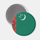 Turkmenistan, Turkije vlag Magneet (Voorkant / Achterkant)