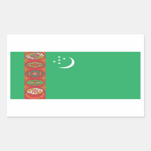 Turkmenistan/Turkmeense vlag Rechthoekige Sticker
