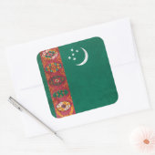 Turkmenistan Vierkante Sticker (Envelop)