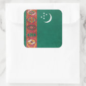 Turkmenistan Vierkante Sticker (Tas)