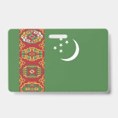 Turkmenistan vlag badge (Achterkant)