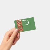 Turkmenistan vlag badge (Handheld)