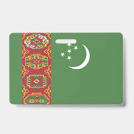 Turkmenistan vlag badge