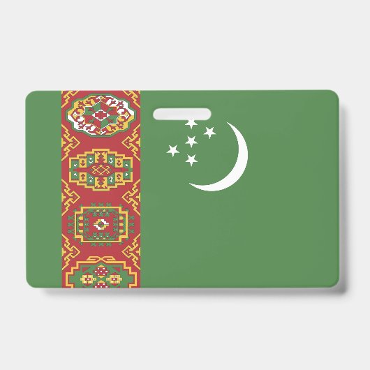 Turkmenistan vlag badge (Voorzijde)