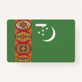 Turkmenistan vlag badge