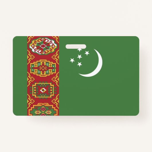 Turkmenistan vlag badge (Voorkant)
