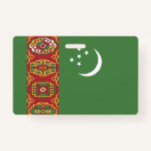 Turkmenistan vlag badge (Achterkant)