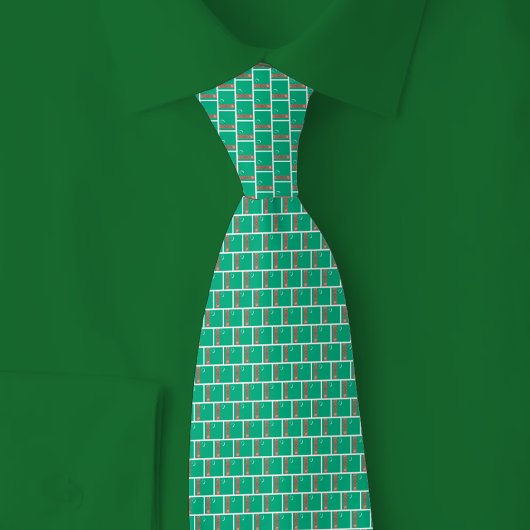 Turkmenistan Vlag Baksteenpatroon Stropdas
