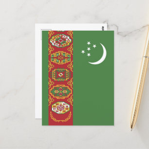 Turkmenistan vlag briefkaart