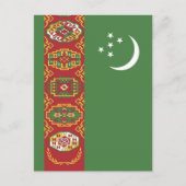 Turkmenistan vlag briefkaart (Voorkant)
