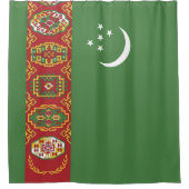Turkmenistan vlag douchegordijn (Voorkant)
