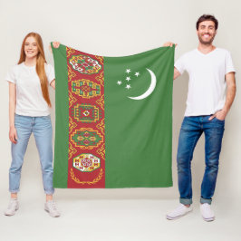 Turkmenistan vlag fleece deken