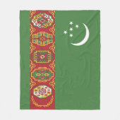 Turkmenistan vlag fleece deken (Voorkant)