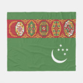 Turkmenistan vlag fleece deken (Voorkant (Horizontaal))