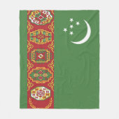 Turkmenistan vlag fleece deken (Voorkant)