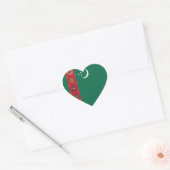 Turkmenistan Vlag Hart Sticker (Envelop)