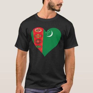 Turkmenistan Vlag Hart Turkmenistan Liefde Turkmee T-shirt