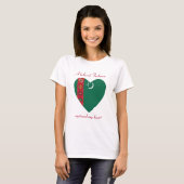 Turkmenistan Vlag Hartendief T-Shirt (Voorkant volledig)