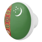 Turkmenistan vlag keramische knop (Rechts)