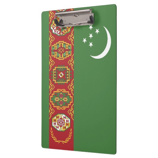 Turkmenistan vlag klembord (Links)