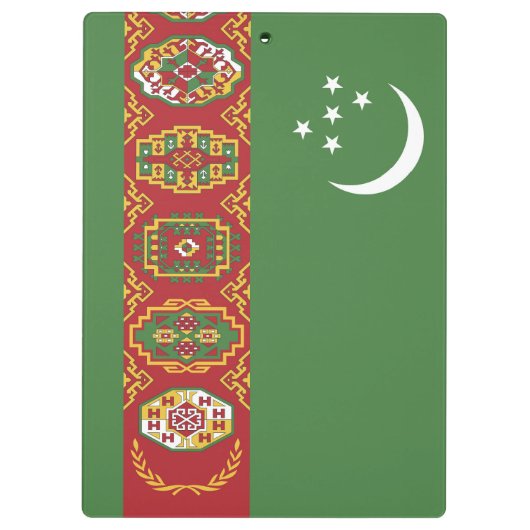 Turkmenistan vlag klembord (Achterkant)
